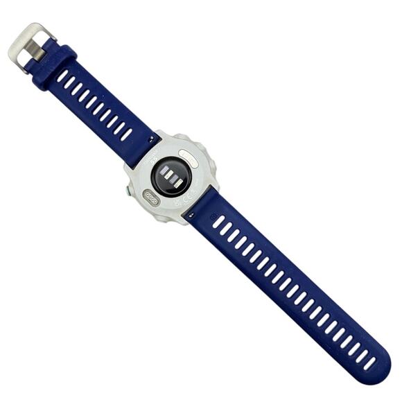 Garmin Forerunner 55 GPS Fitness Watch Mens Womens Black White Case Navy Band main image 6